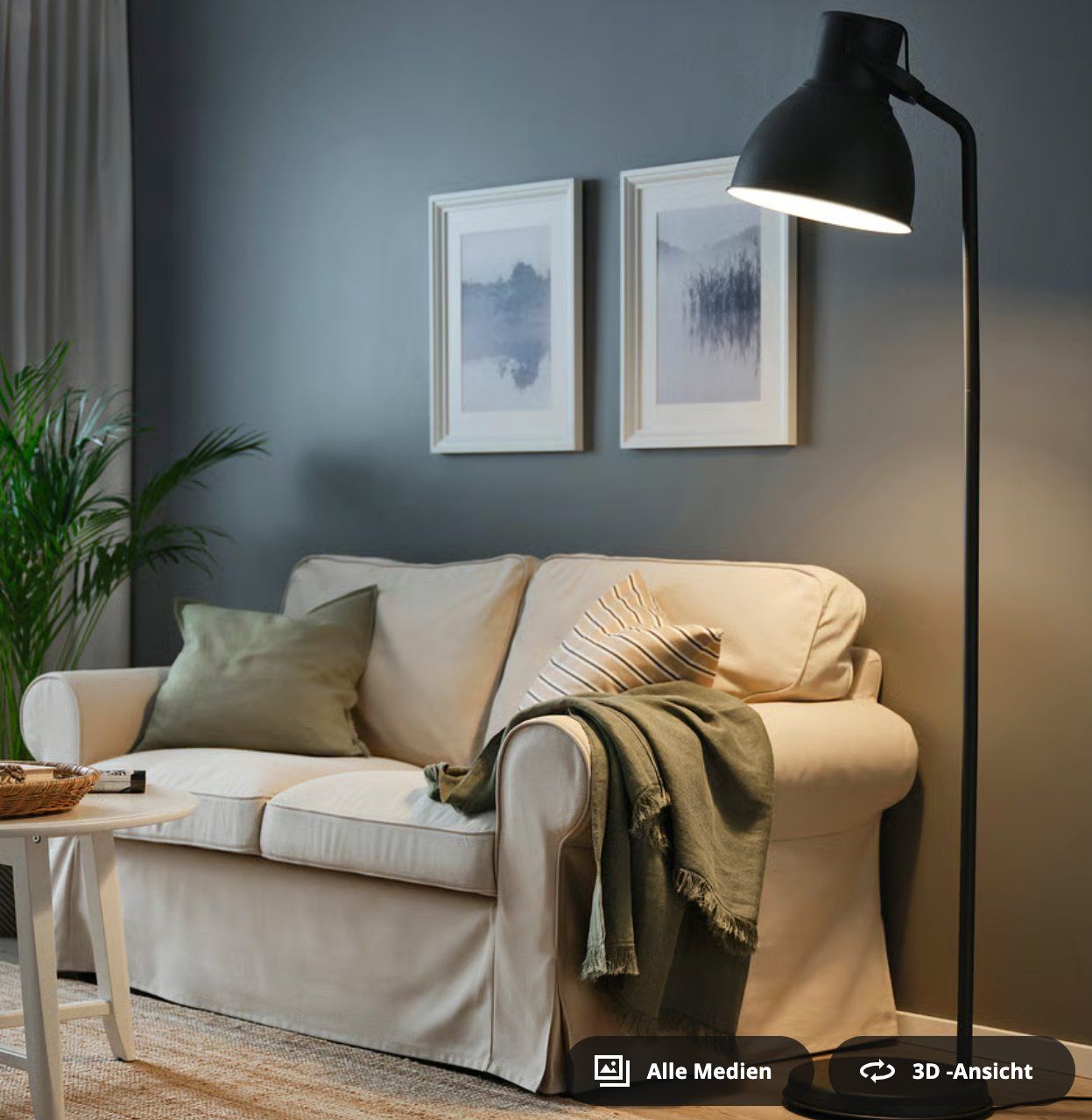 Ikea Lampade: IKEA Standlampe Hektar, dunkelgrau – Usato da Aesch BL venduto da fra_852j 2
