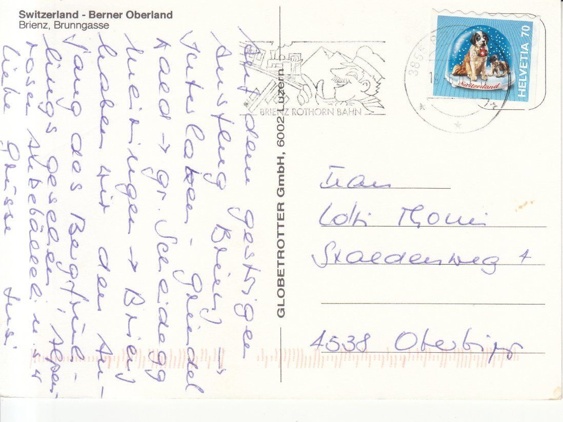 Cartoline postali: Brienz 2003 – Usato da Bürglen TG venduto da StampGraf 1