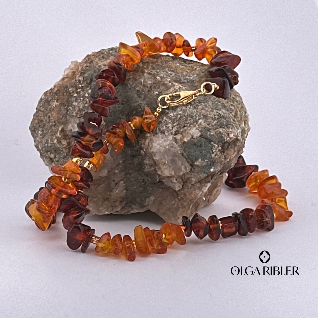 Olga Ribler Catenine: Bernstein Unikate Collier by Olga Ribler – Nuovo (secondo la descrizione) da Luzern venduto da Schmuckoutlet 9