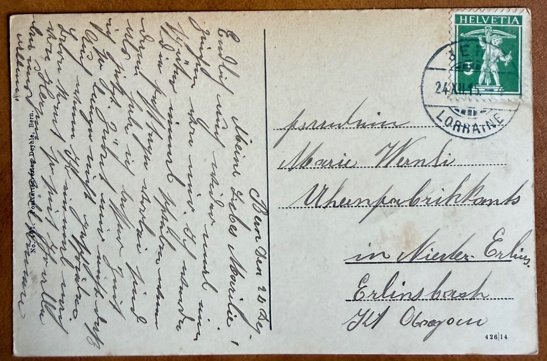 Cartoline postali: Bern - Kornhausbrücke 1915 – Usato da Lutry venduto da Ediego 1