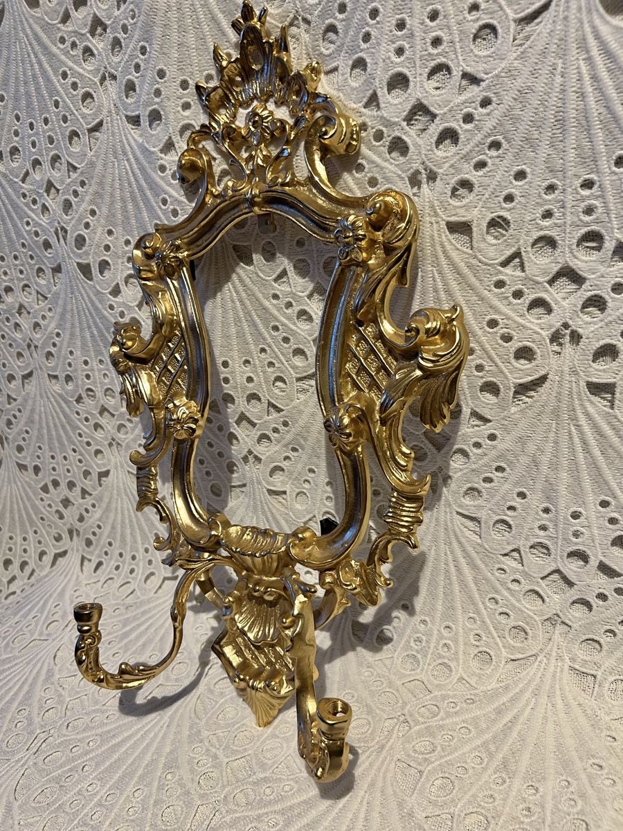 Lampade: Messing Barock Spiegelrahmen Wandkerzenhalter 2000 Gr – Usato da Frenkendorf venduto da Only1