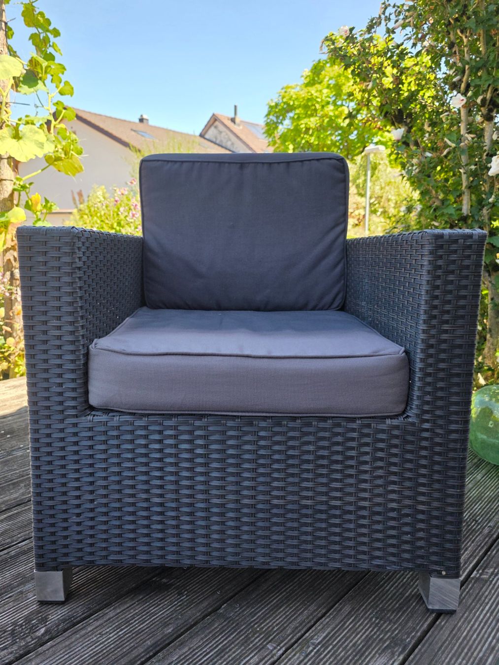 Sofas: Gartensofa und Gartensitz Polyrattan anthrazit – D'occasion à Villnachern par magie204 4
