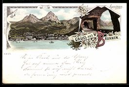 Litho Brunnen, Seepanorama und Axenstras