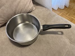Pfanne aus Edelstahl guter Zustand 20cm Durchmesser 