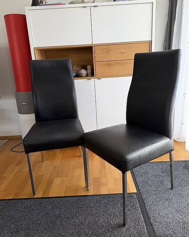 Sedie: Esszimmerstühle Leder schwarz – Usato da Amriswil venduto da klapina