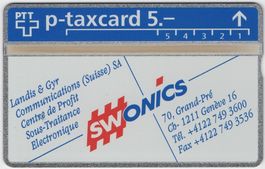 5 CHF Landis & Gyr SWONICS - seltene Kunden Taxcard