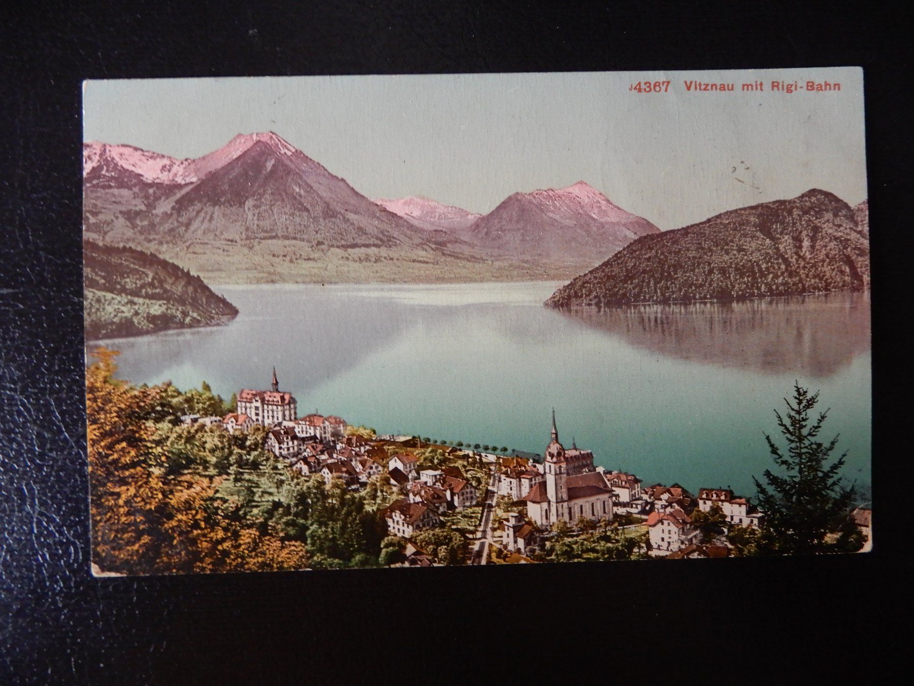 Cartoline postali: Alte Ansichtskarte Vitznau mit Rigi-Bahn, 1909 – Usato da Senèdes venduto da Framboise52