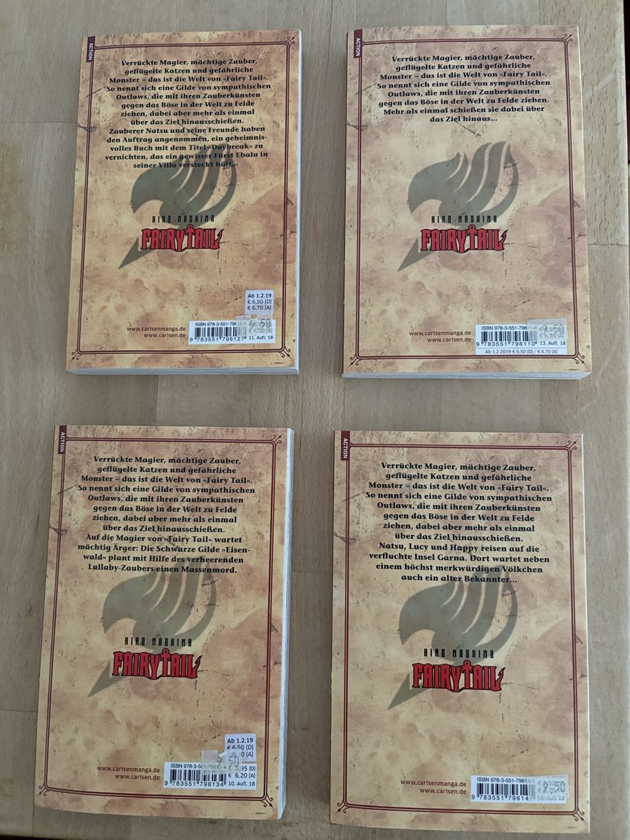 Fumetti: Fairytail Manga 1-4 Deutsch – Usato da Effretikon venduto da Tina1302 1