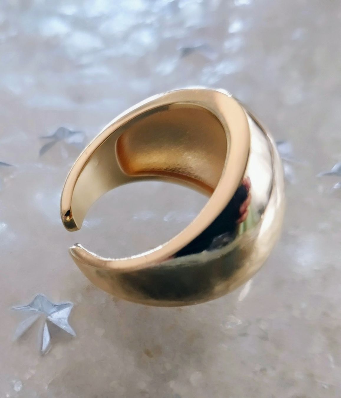 Ringe: Goldener Statement Ring ❣️Neu❣️ – Neu (gemäss Beschreibung) aus Ettenhausen TG von CH2300 3