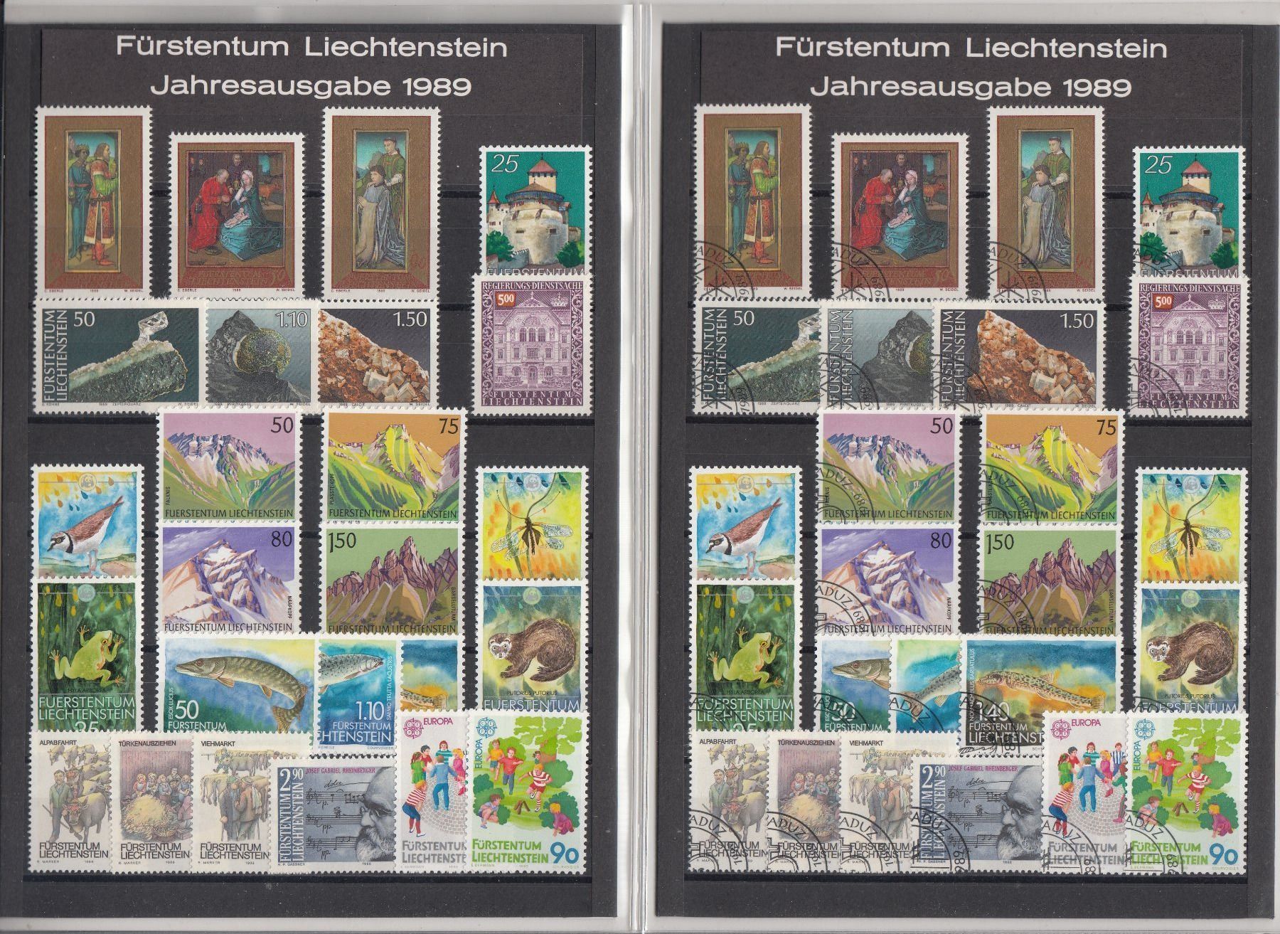 Tutti i francobolli: FL 1989 mit ET und postfrisch – Usato da Bürglen TG venduto da StampGraf