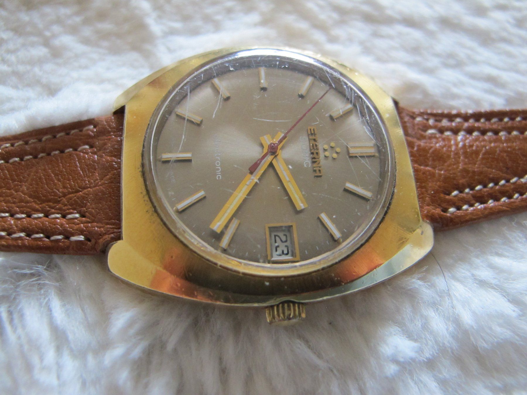 Eterna Orologi: Eterna Sonic Electronic Stimmgabel Herren Läuft Genau – Usato da Altnau venduto da SwissGoldTime 2