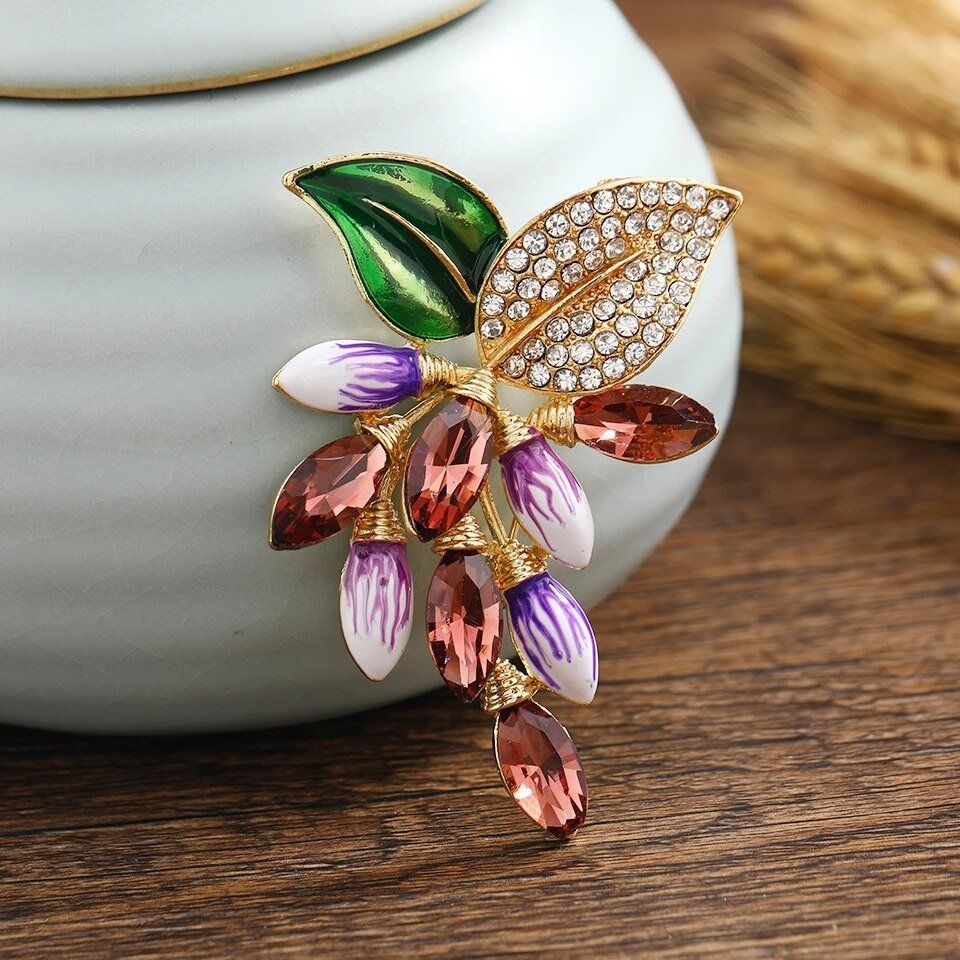 Spille & Fermagli: Brosche Kristallblume – Nuovo e nell'imballaggio originale da Zunzgen venduto da WeilerShop