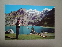 Ak Alphornbläser am Oeschinensee Bern