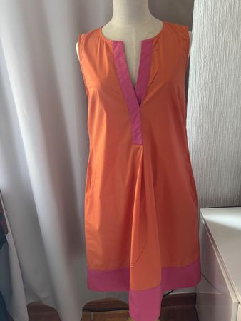 Robe ROSSO35 orange et rose sans manches taille S