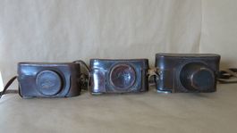 3 Lederhülle Leica vintage für IIIC oder M1 ? ca 1940-1950er