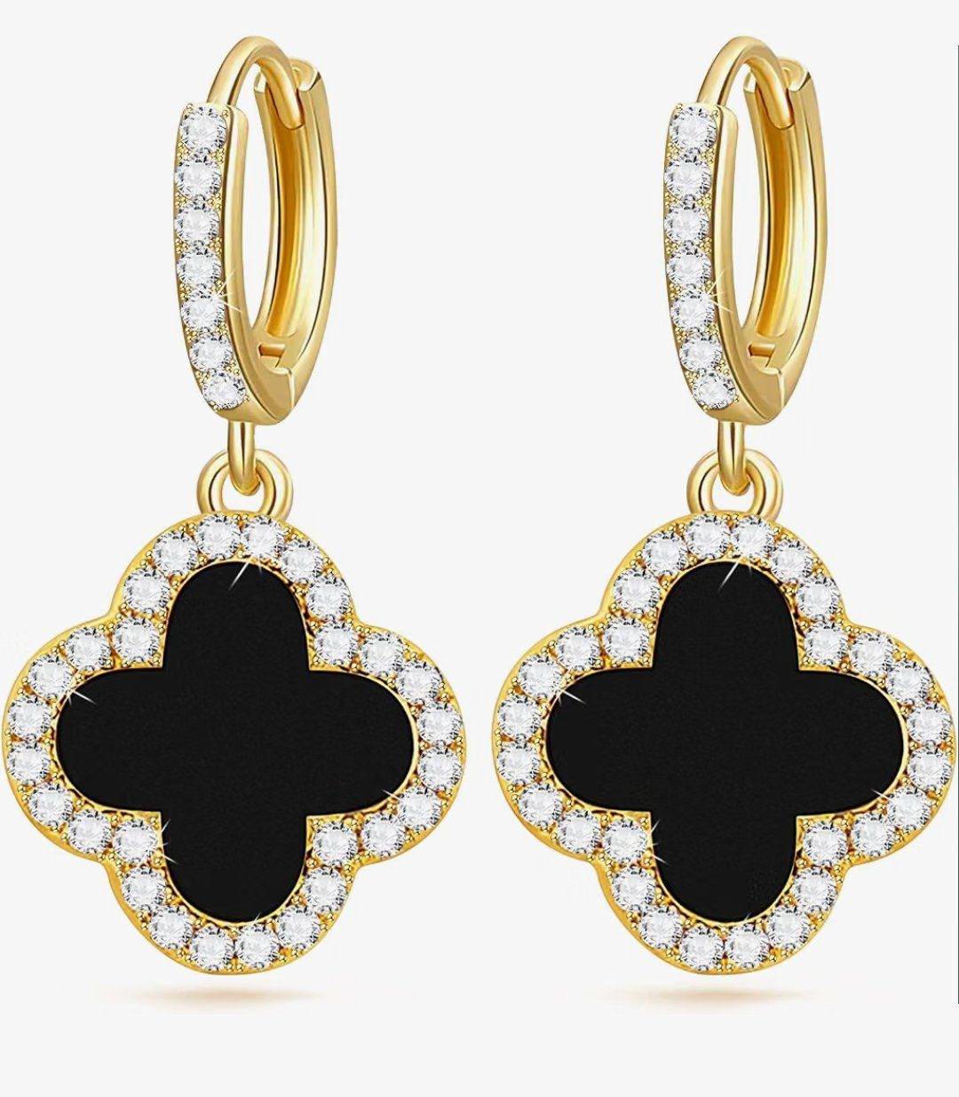 Boucles d'oreille: Ohrstecker Kleeblatt CC Ohrringe, 18K Gold vergoldet – Neuf avec emballage d'origine à Hemmental par Goldwelt