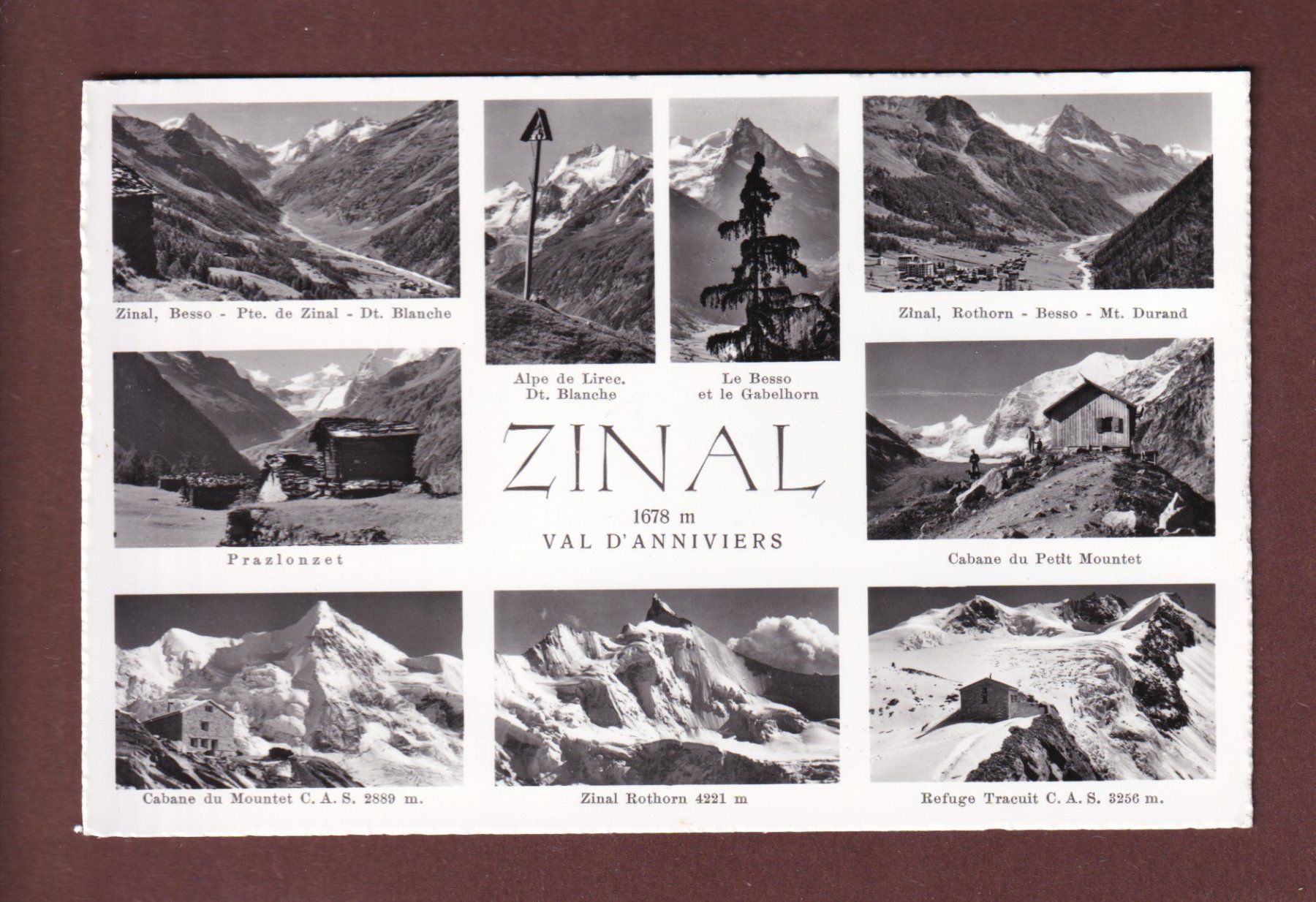 Ansichtskarten: ZINAL - 9 images – Gebraucht aus Pully von nicecards-shop