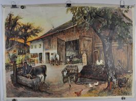 Schulwandbild Bauernhof (Nordostschweiz) Reinhold Kündig @ti