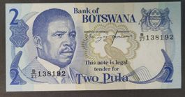 2 PULA / BOTSWANA ND (1989-1992) (BANKFRISCH)