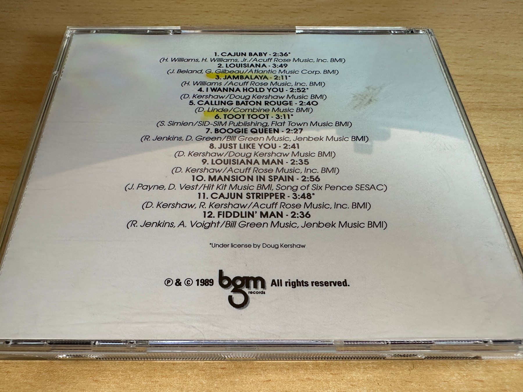 CDs: Doug Kershaw – Hot Diggidy Doug – Gebraucht aus Rikon im Tösstal von Alpenmutz 1