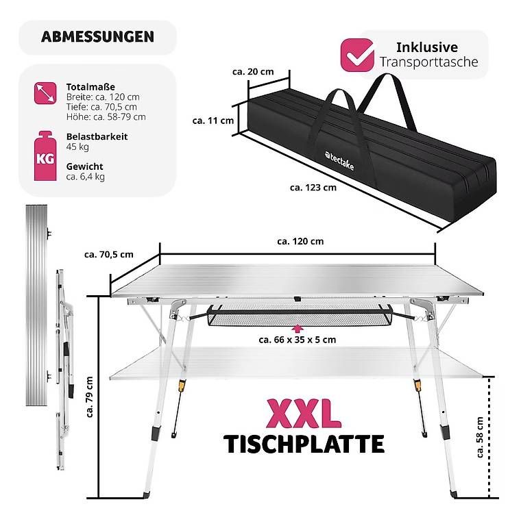 Tavoli: TecTake Camping Tisch – Usato da Emmen venduto da Thoka1531 1