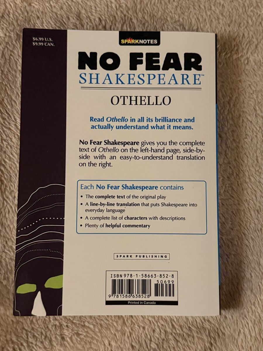Libri: No Fear Shakespeare Othello Buch – Usato da Bolligen venduto da lee_orange 1