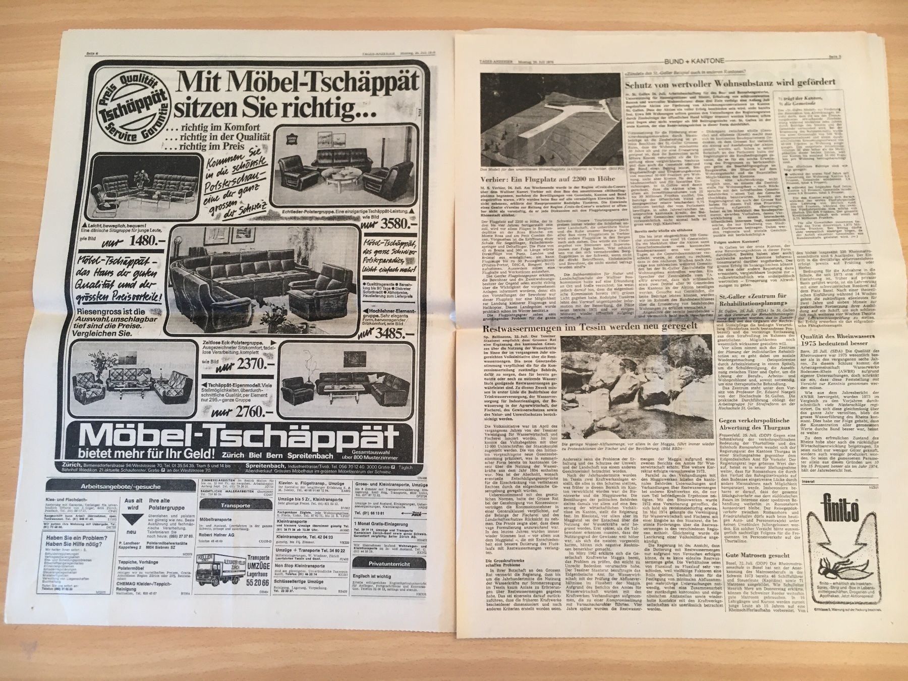 Zeitschriften & Magazine: Tagesanzeiger vom 26. Juli 1976 – Gebraucht aus Luzern von Jiggy_8898 2