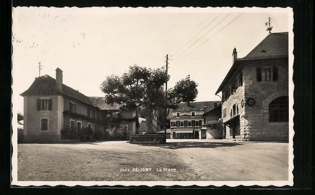 Cartoline postali: AK Céligny, La Place – Usato da Berlin venduto da bartko-reher