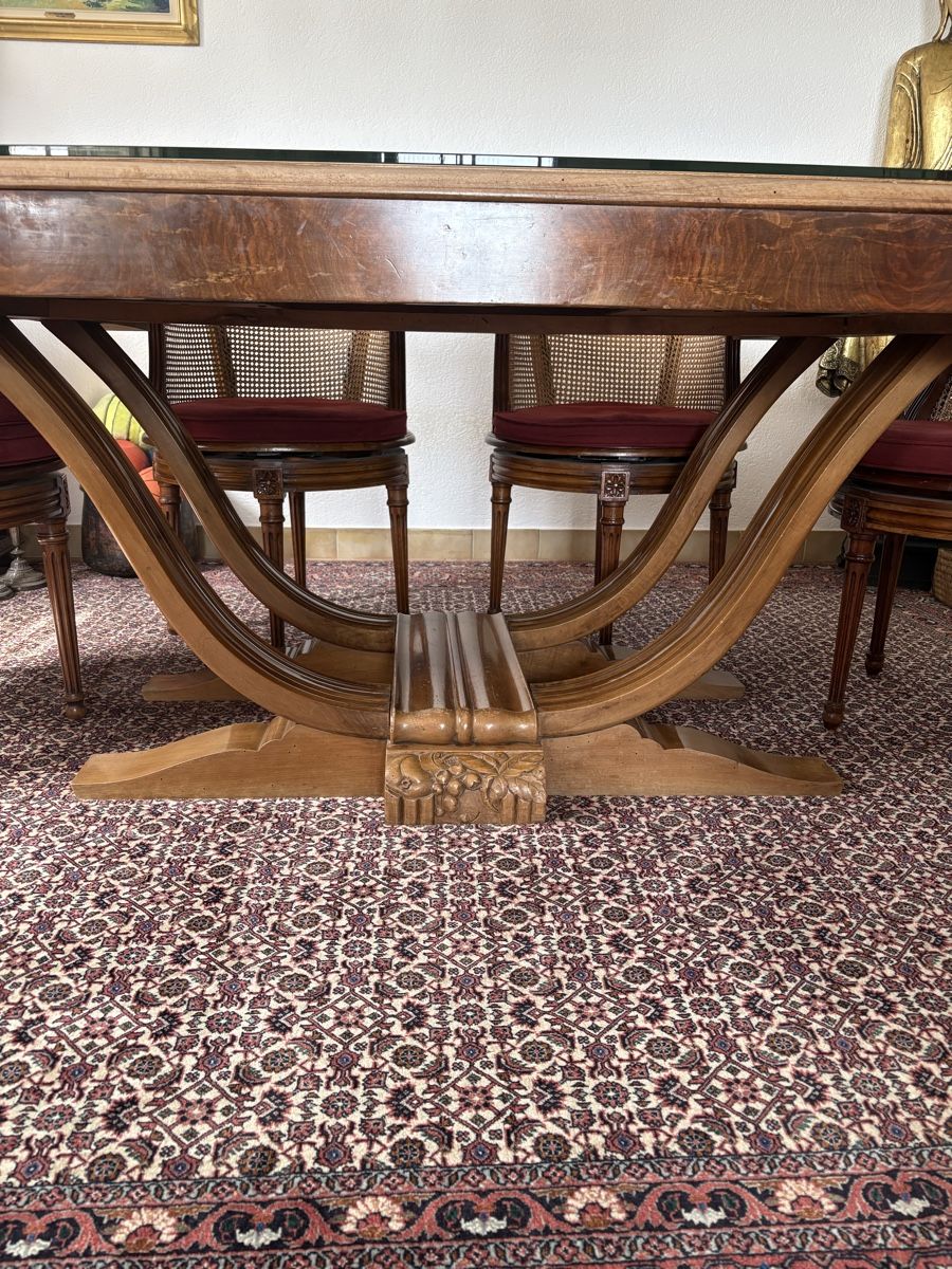 Tavoli: Table vintage art déco en bois massif – Usato da Bassins venduto da PBR001 4