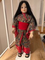 Vintage Künstlerpuppe 78 cm – Bisquit Porzellan –Seidenkleid