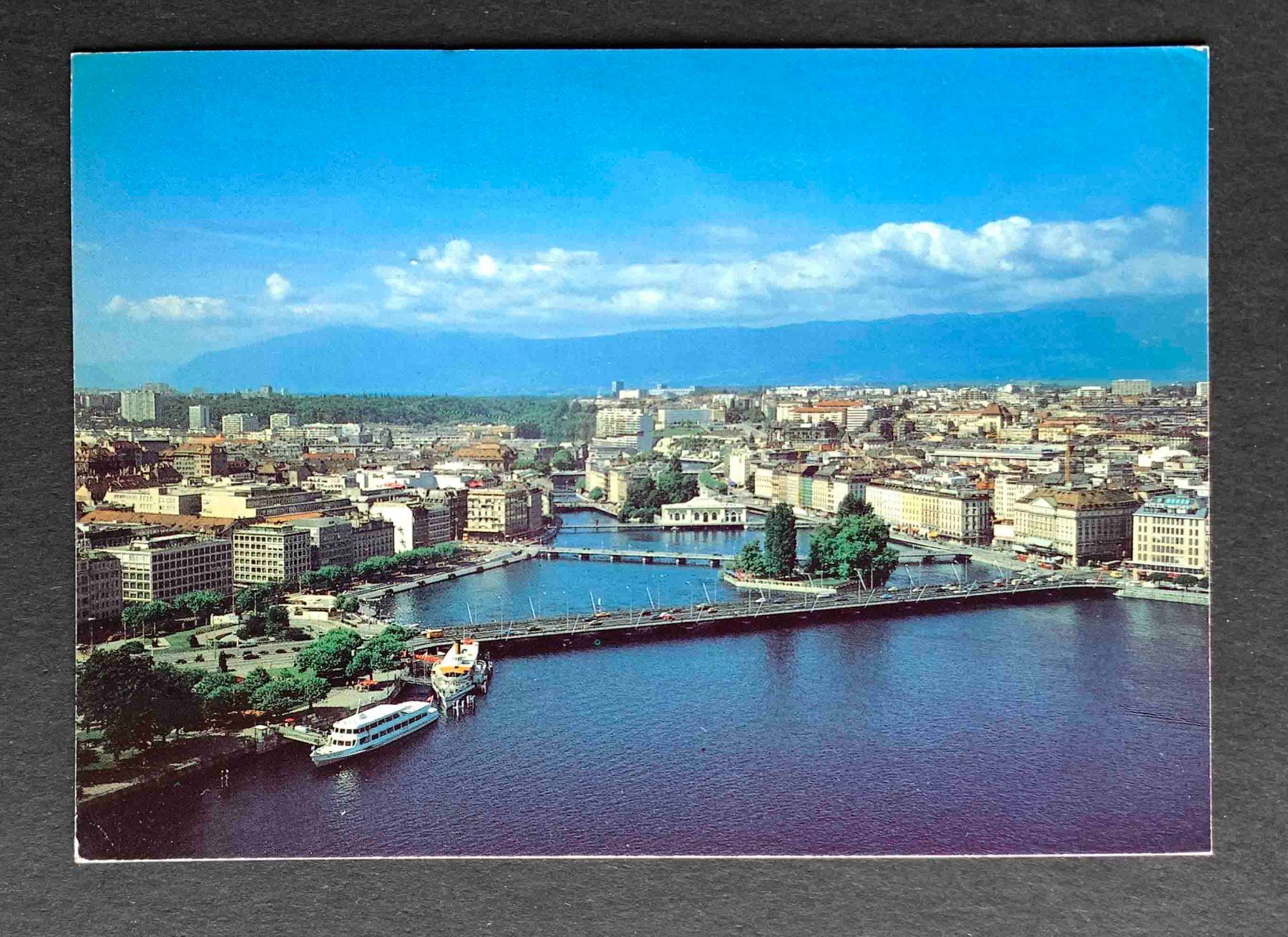 Cartoline postali: AK GENÈVE Les ponts sur le Rhone – Usato da Goldau venduto da artelier1