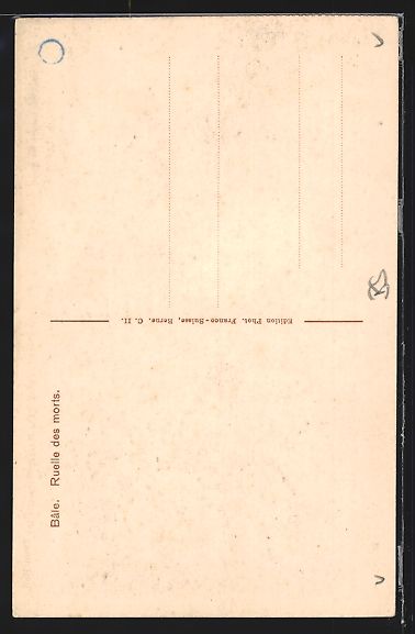 Cartoline postali: Basel, Totengässli mit Leuten auf den S – Usato da Berlin venduto da bartko-reher 1