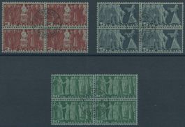 1938 - Symbolische Bilder - Viererblock - gestempelt