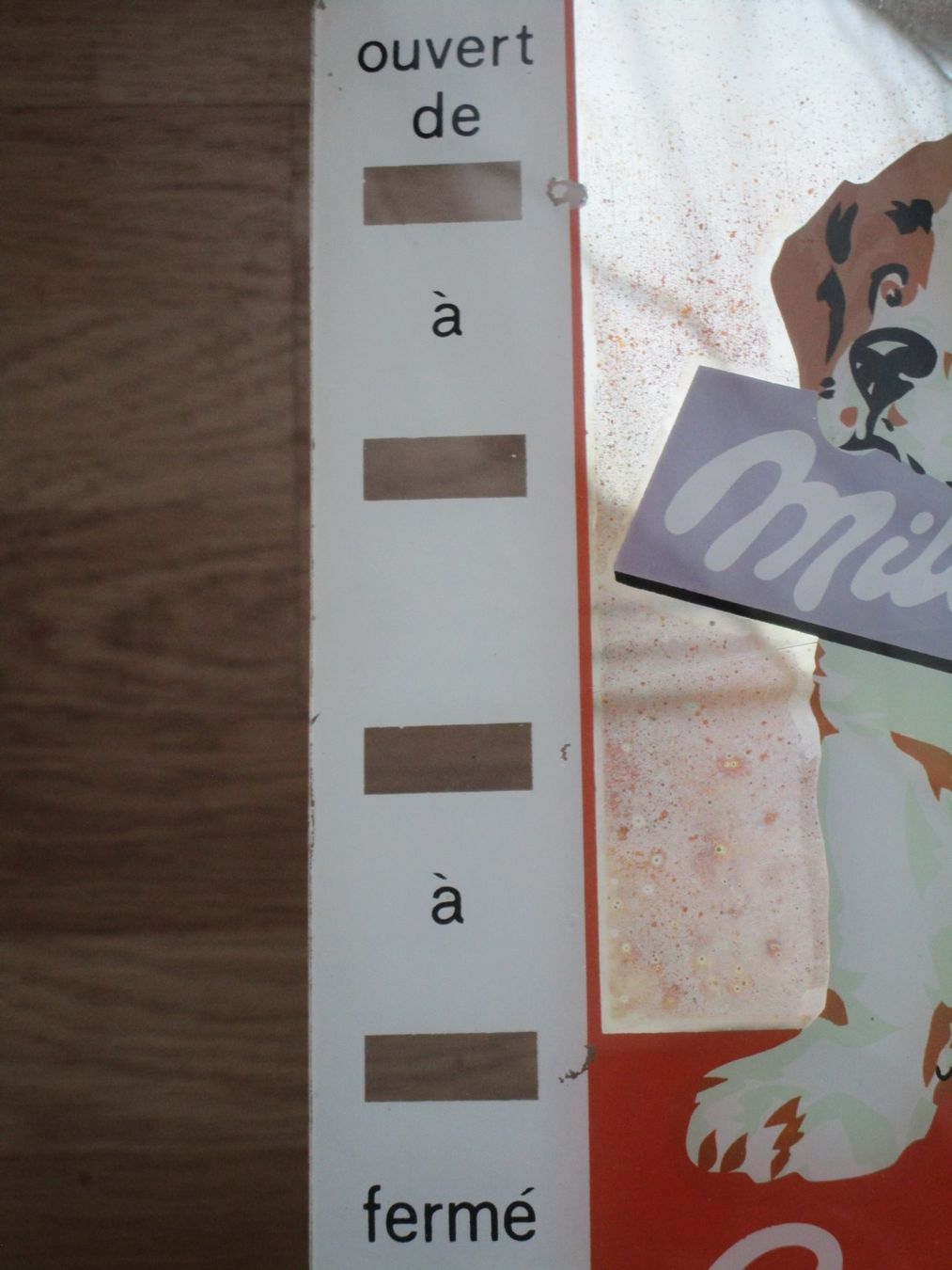Suchard Insegne: Werbeschild hinter Glas  Milka Schokolade Suchard – Usato da Heimberg venduto da Lupo57 3