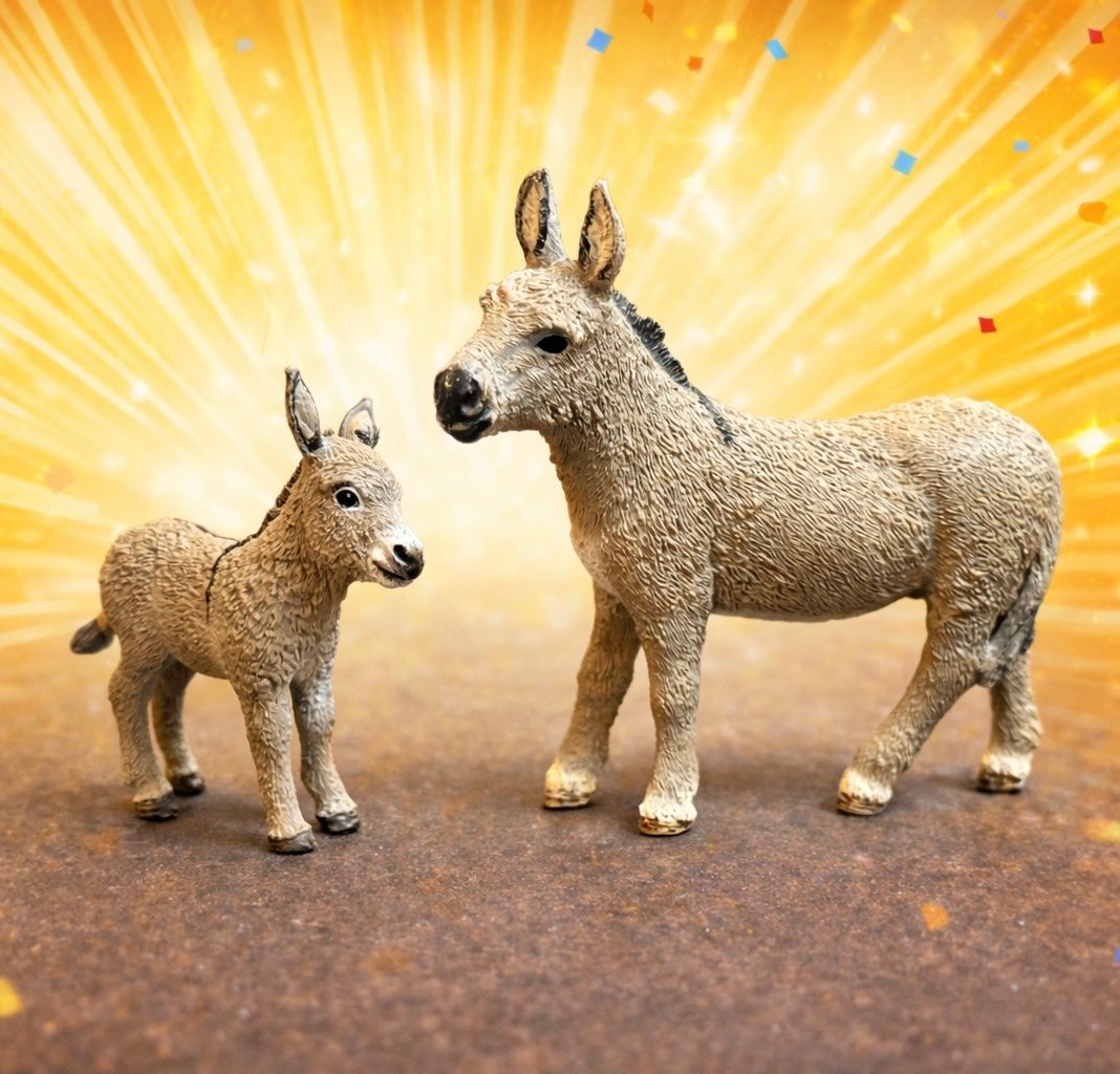 Schleich Statuette: Schleich Esel mit Fohlen – Usato da Ennetbaden venduto da mapa05