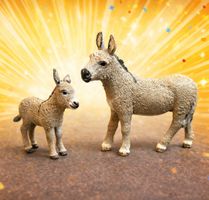 Schleich Esel mit Fohlen