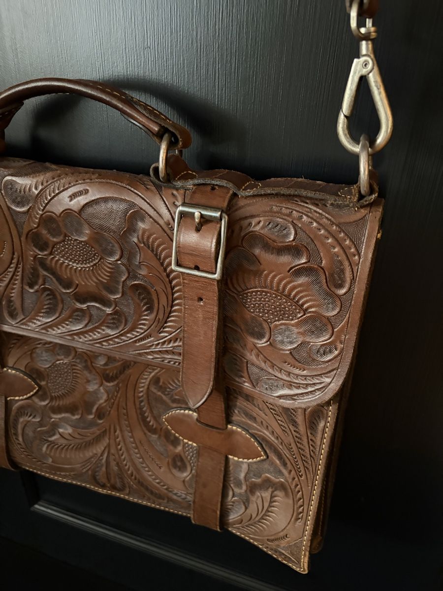 Ralph Lauren Koffer & Taschen: RRL Double Ralph Lauren Hand Tooled Leather Briefcase – Neu (gemäss Beschreibung) aus zug von alw_5lk9 1