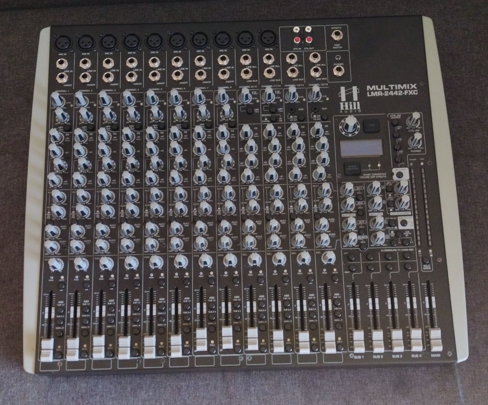 Console di mixaggio: Super table Hill Audio Multimix LMR-2442-FXC – Usato da Vevey venduto da Djporradao