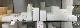 002 Posten Raureif Kerzen weiss aus Liquidation