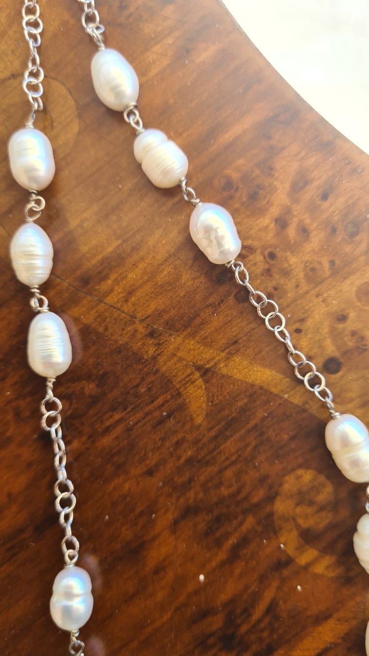 Perle (finte): Perlen  Fluß ketten Handarbeit – Usato da Minusio venduto da Ninfa54 4