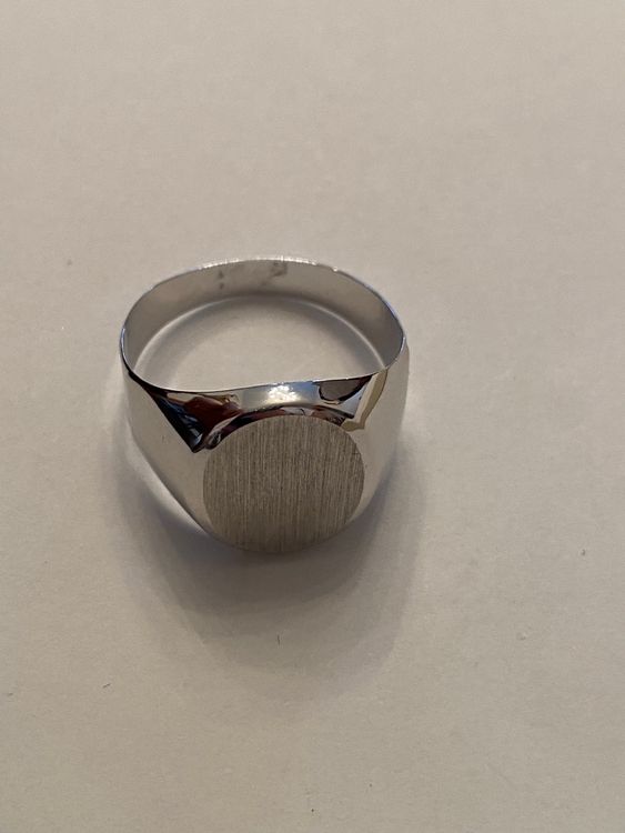 Herren Ring Silber 18 Karat Weißgold Vergoldet Onyx Schwarz WASSERFEST R6182D1