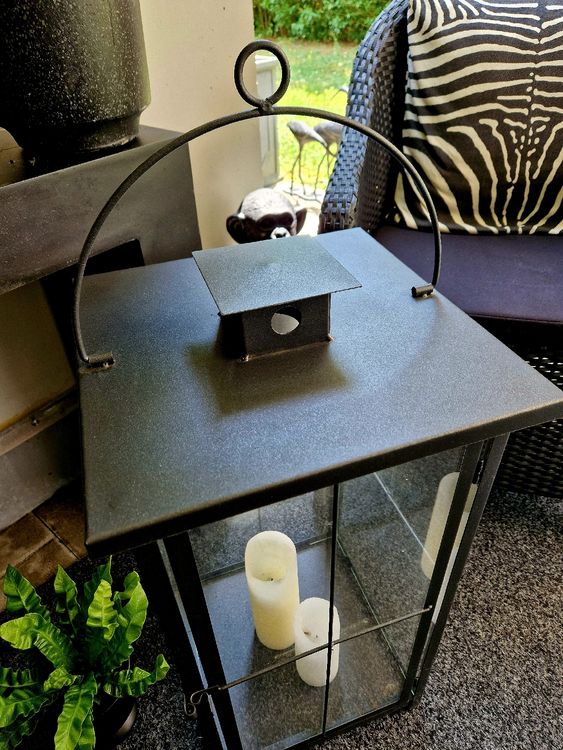 Lanternes: XL Laterne Metall Glas – D'occasion à Zweidlen par Katze3333 1