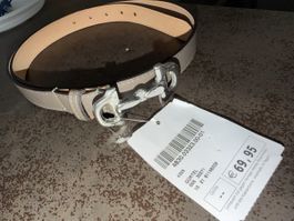 Leder Gürtel Mabel 100 olivgräulich neu