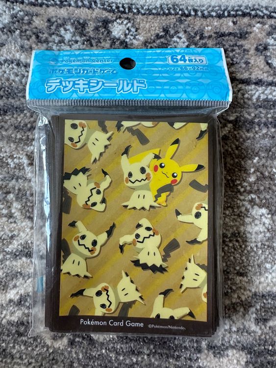 Official Pokmon Center Japan Crayon Mimikyu Card Sleeves  64 Count,  Glossy, Standard Size