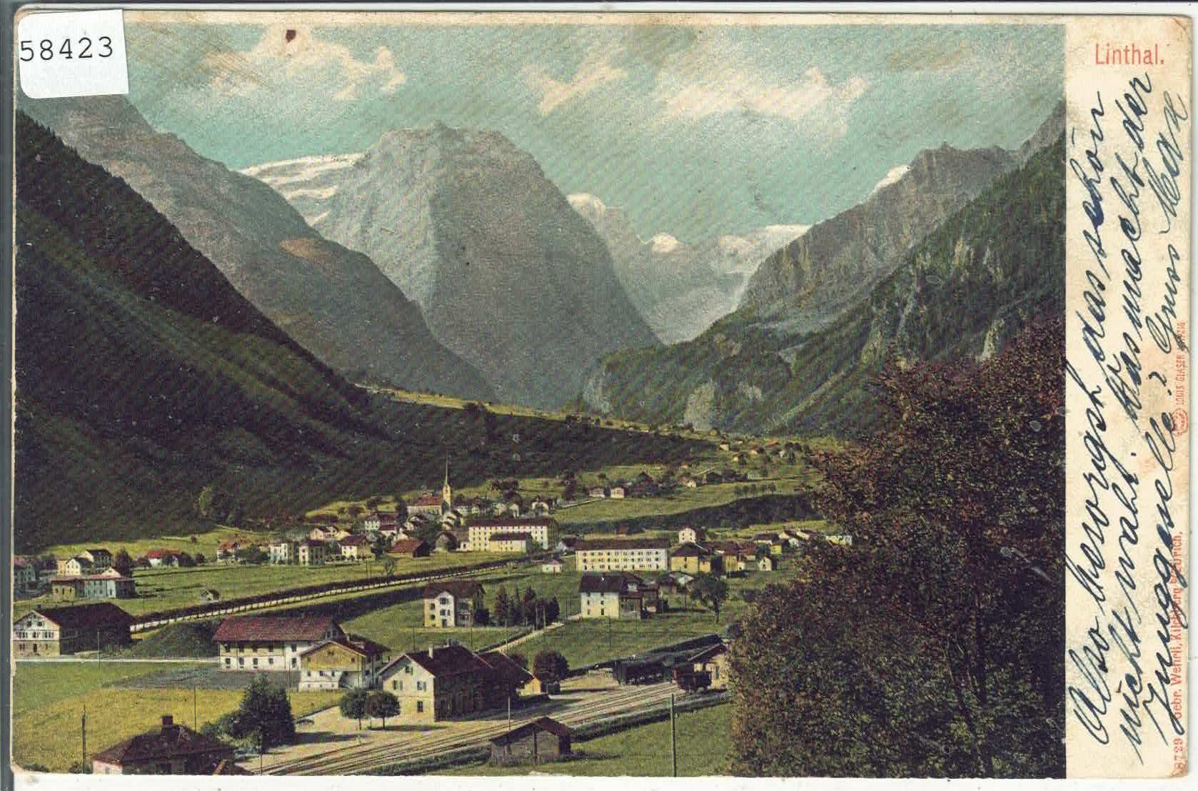 Ansichtskarten: Linthal - Generalansicht – Gebraucht aus Ettingen von Kartenplanet