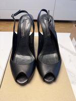 RALPH LAUREN Damen High Heels Schwarz Leder Grösse 39.5