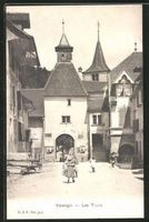 Valangin, Les Tours, animée, datée 1904