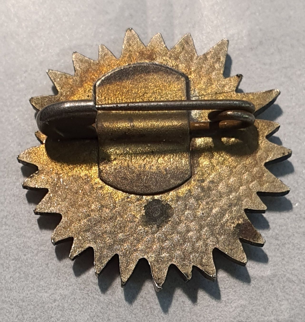 Spille & Fermagli: N742B Alte Brosche Sonnenblume mit Schweizerkreuz /ca. 2 cm – Usato da Reinach BL venduto da Boston-Verkauf 1