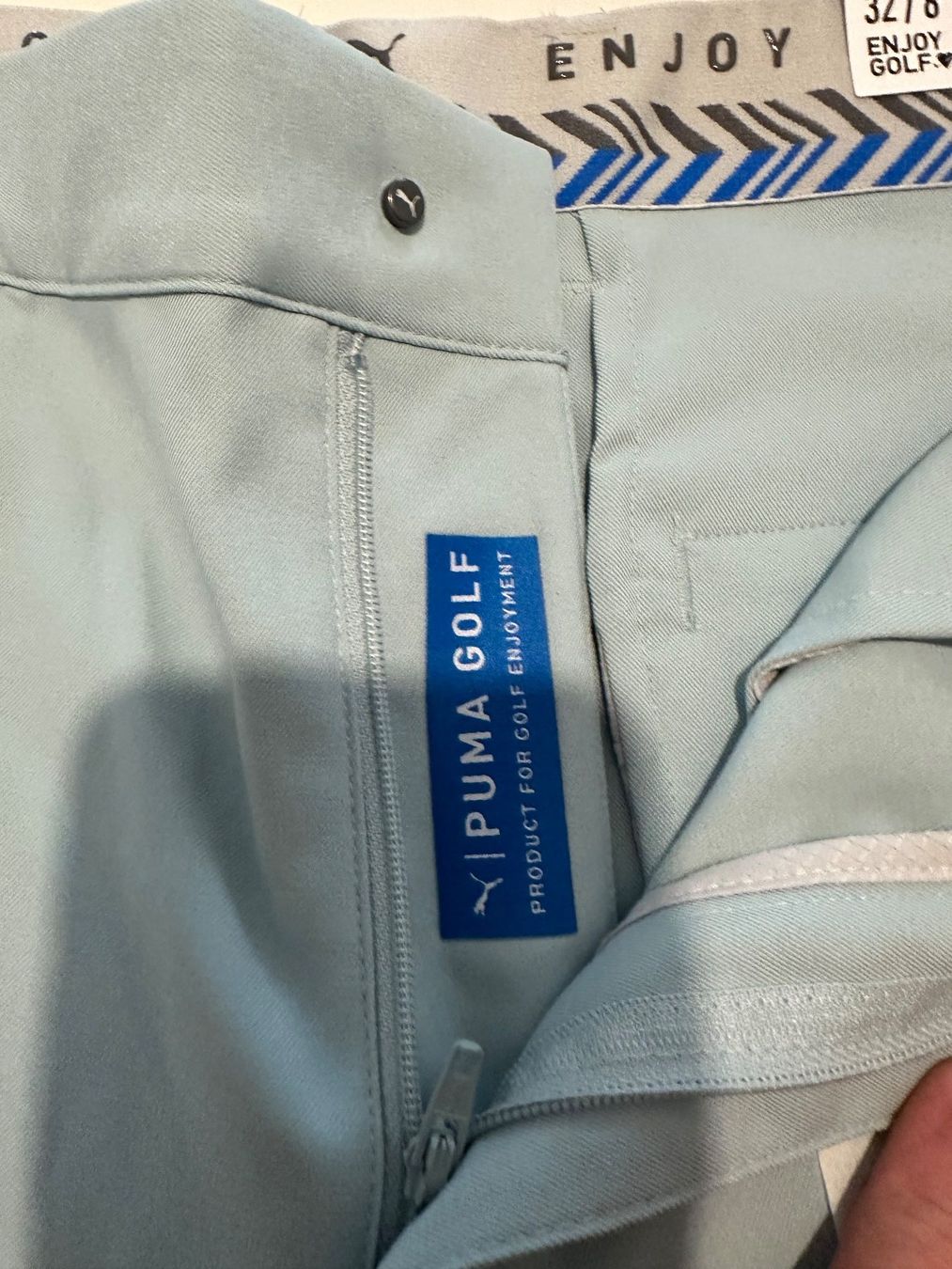 Puma Pantalons: Golfhose Puma - Neu - 32" 8 inch - Hellblau – Neuf avec emballage d'origine à recherswil par Leuenberger_Lohn 3