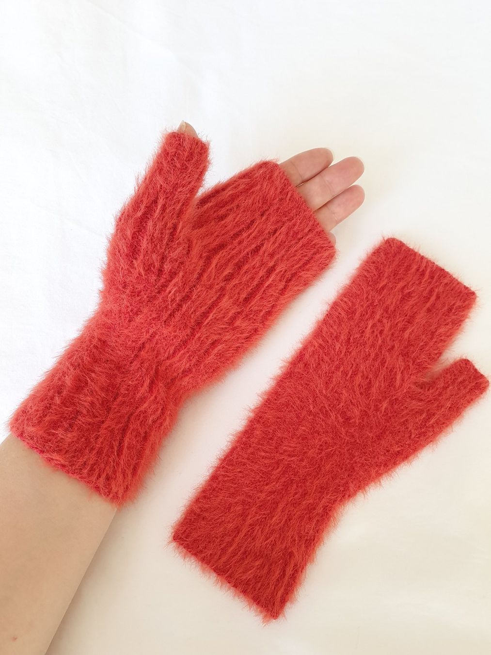 Guanti & manicotti: Handgestrickte fingerlose Handschuhe – Nuovo e nell'imballaggio originale da Neunkirch venduto da Sandramay 3